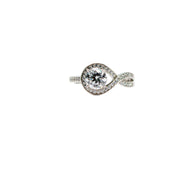 Round Cut Infinity Twist Statement Ring