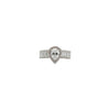 The Pear-Cut Halo Baguette Ring