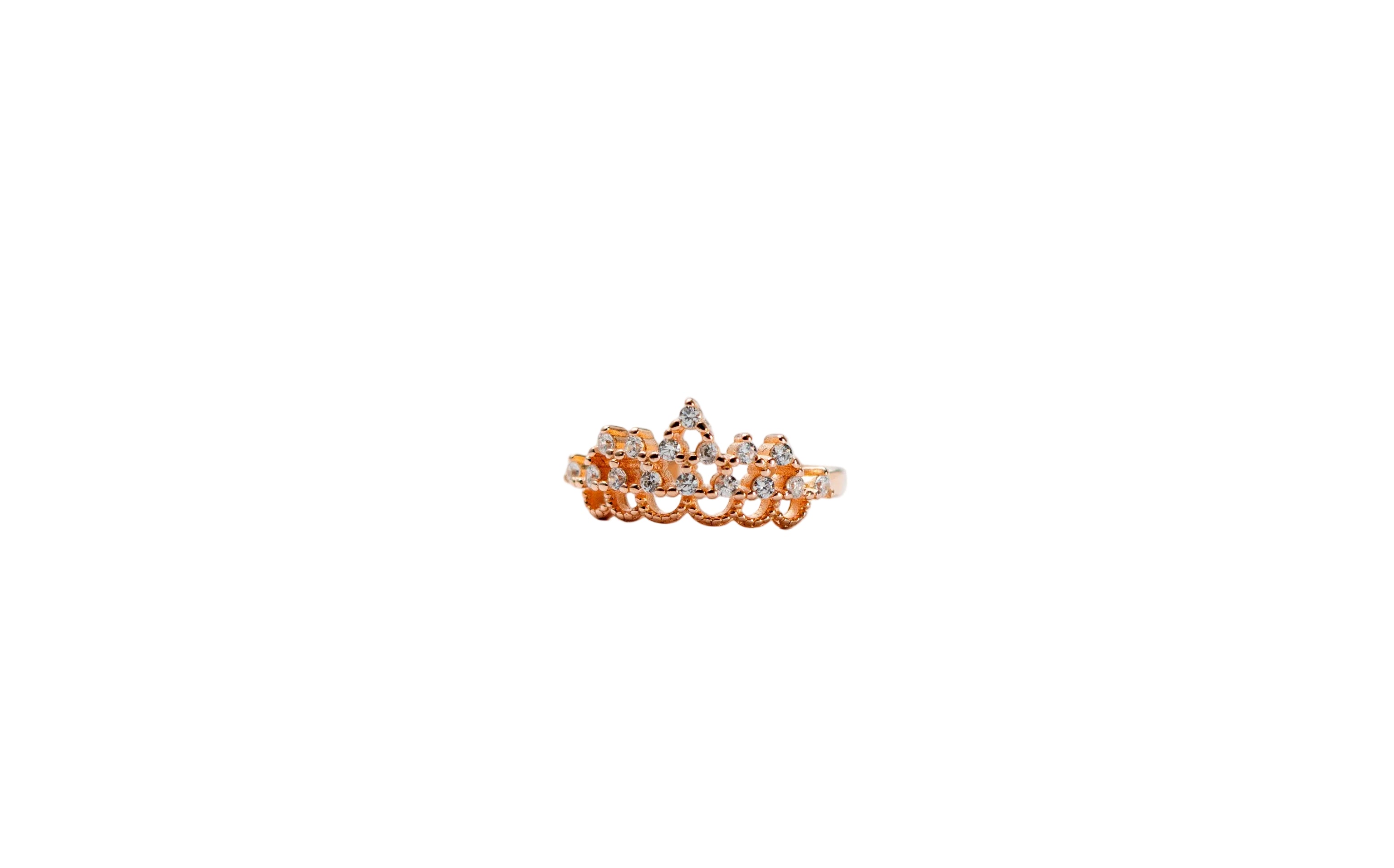 Regal Bloom Crown Ring