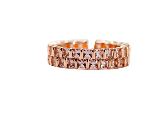 Rose Radiance Double Row Ring