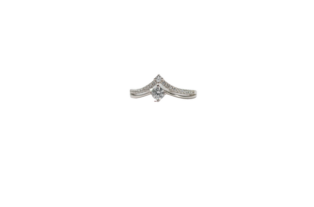 Marquise Chevron Crown Ring