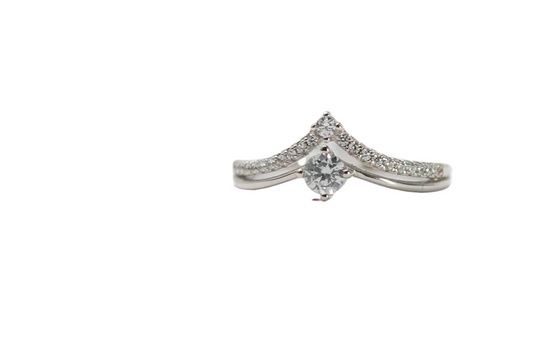 Marquise Chevron Crown Ring