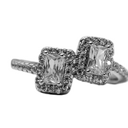 Round Cut Infinity Twist Statement Ring