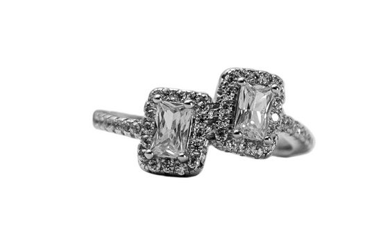 Round Cut Infinity Twist Statement Ring