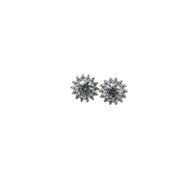 Silver Midnight Bloom Studs