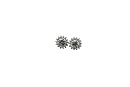 Silver Midnight Bloom Studs