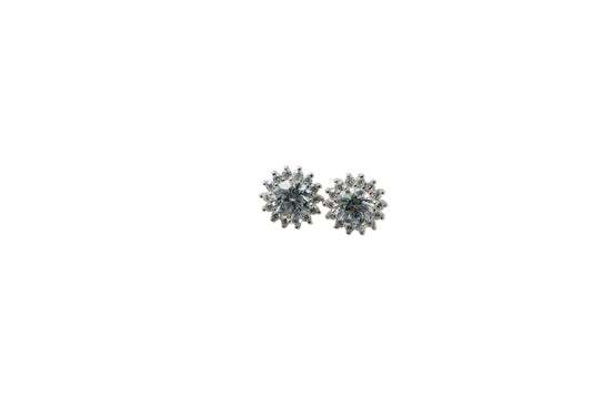 Silver Midnight Bloom Studs