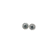 Silver Midnight Bloom Studs