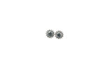 Silver Midnight Bloom Studs