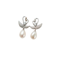Silver Swan Pearl Drops