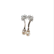 Silver Celeste Pearl Drop Earrings