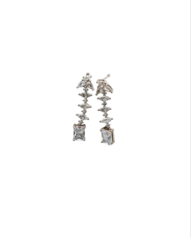 Silver Celestial Cascade Earrings