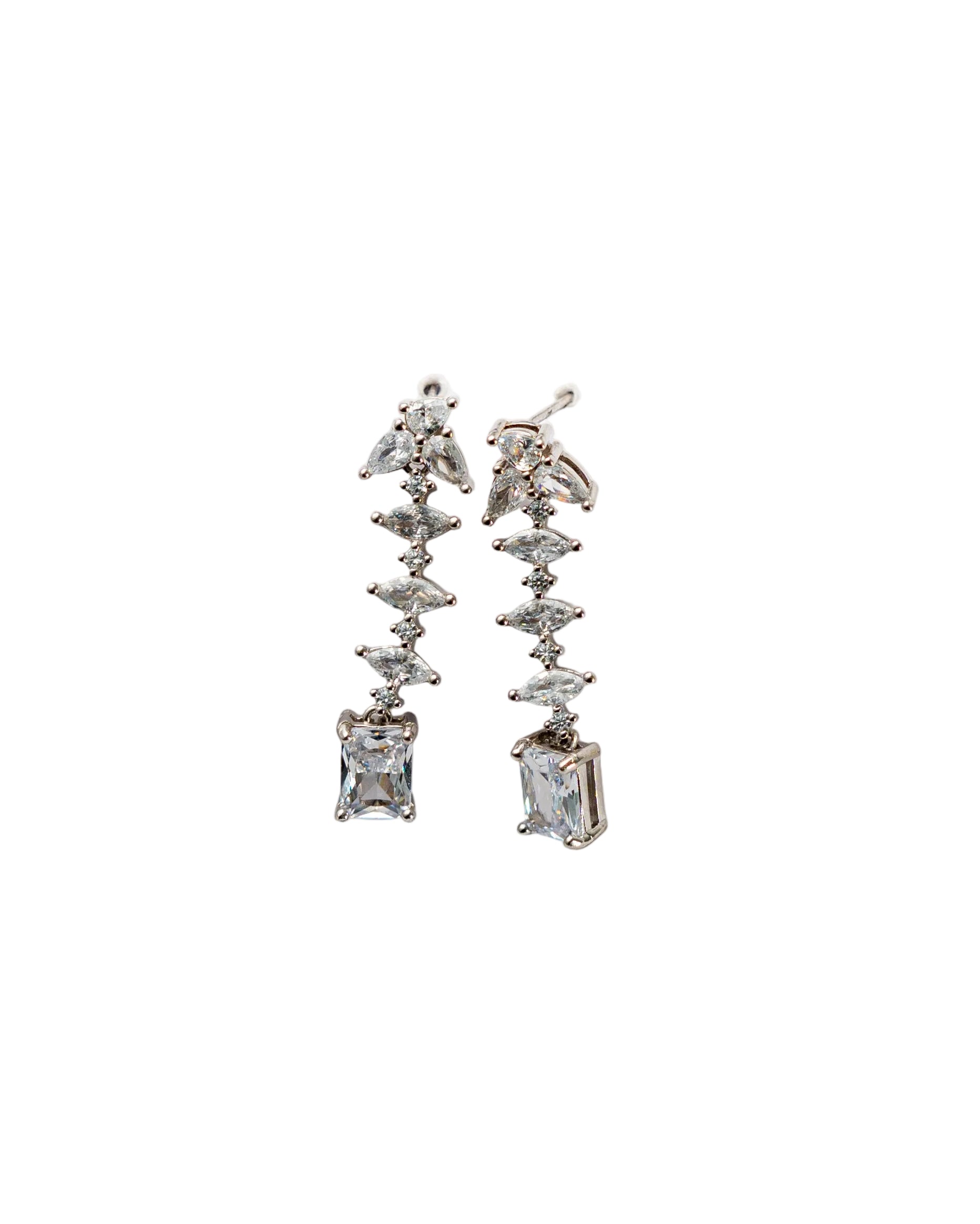 Silver Celestial Cascade Earrings