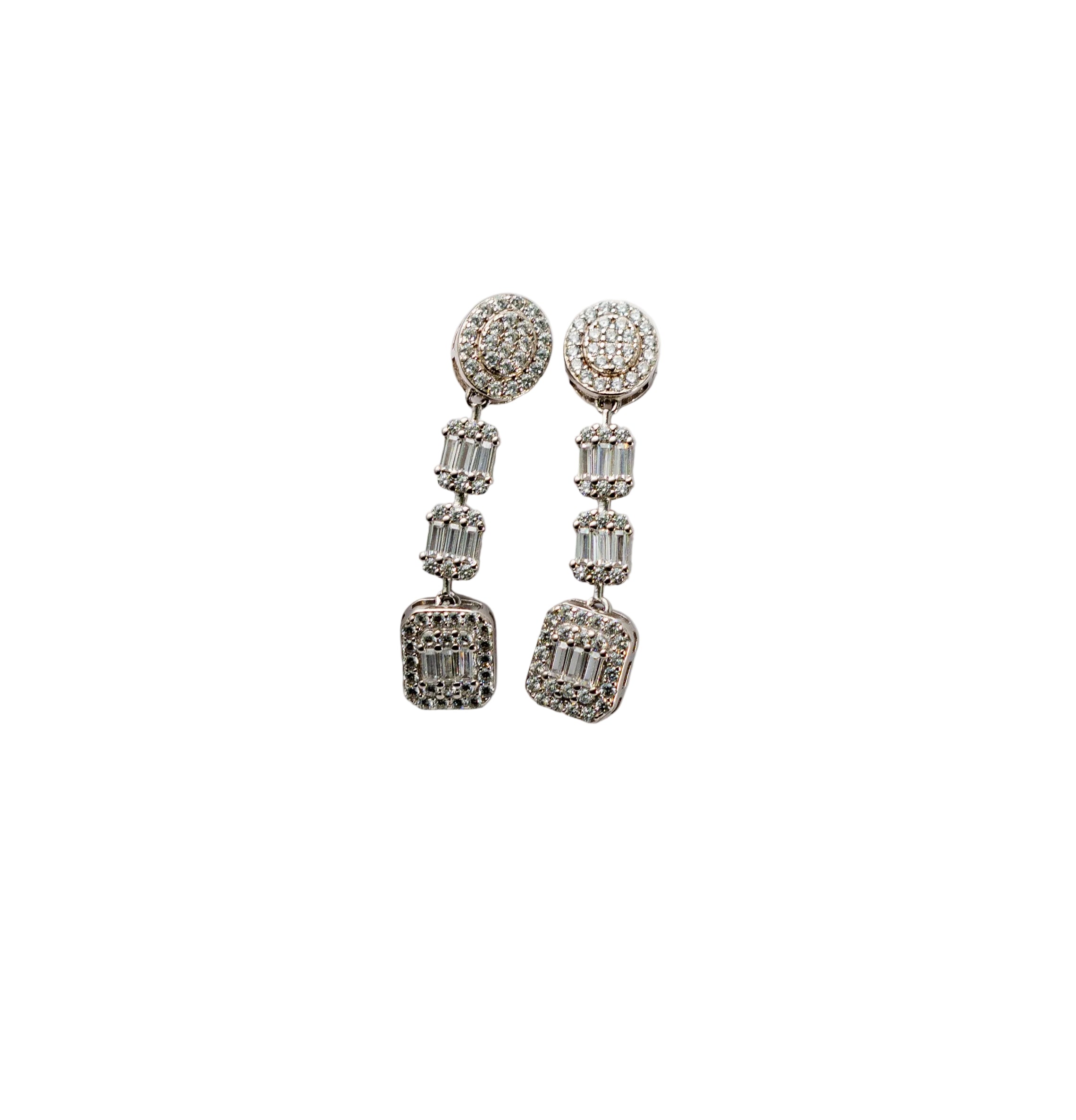 Silver Regal Spark Drop Earrings