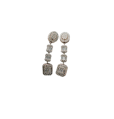 Silver Regal Spark Drop Earrings