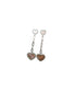 Silver Blush Heart Drops