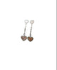 Silver Blush Heart Drops