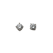 Silver Classic Solitaire Studs