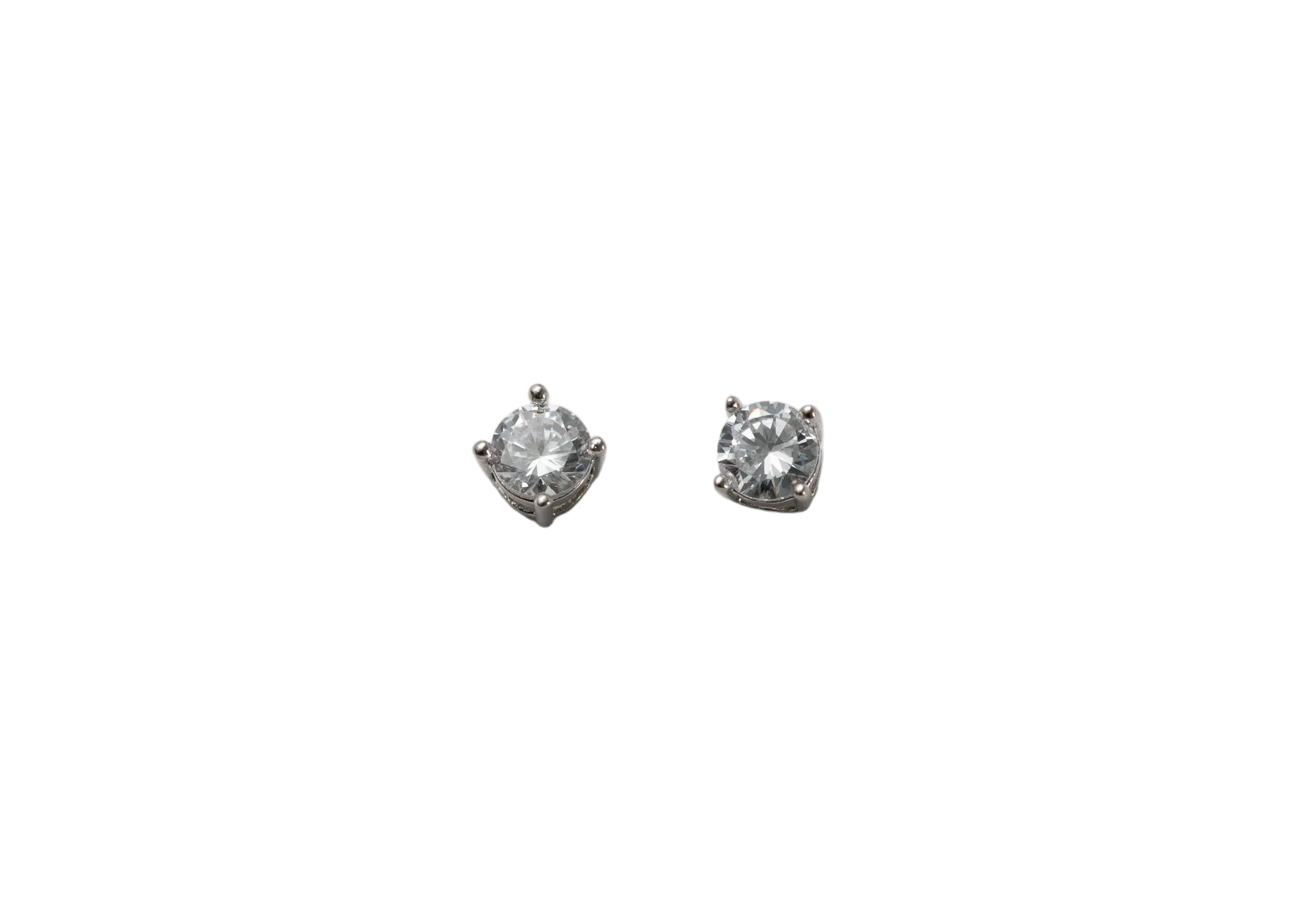Silver Classic Solitaire Studs