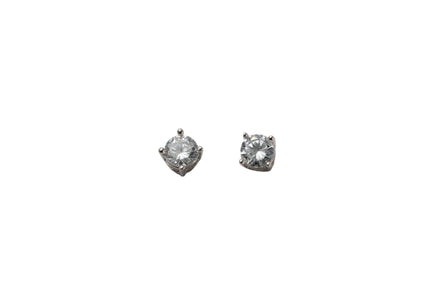 Silver Classic Solitaire Studs