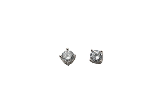 Silver Classic Solitaire Studs