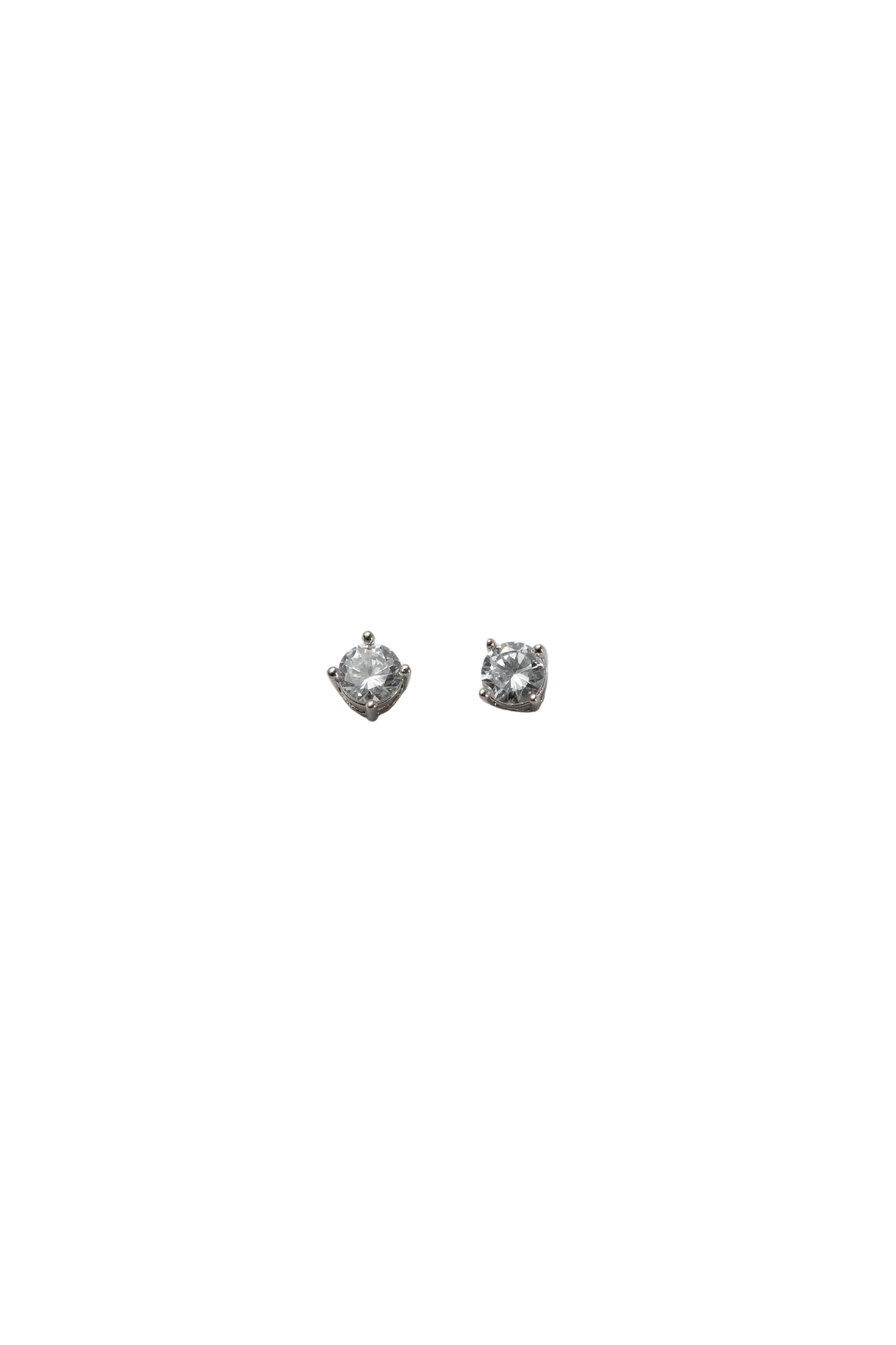 Silver Classic Solitaire Studs