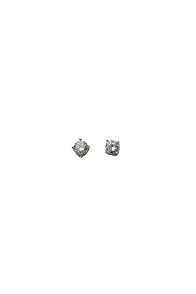 Silver Classic Solitaire Studs