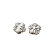 Silver Bloom Clover Studs