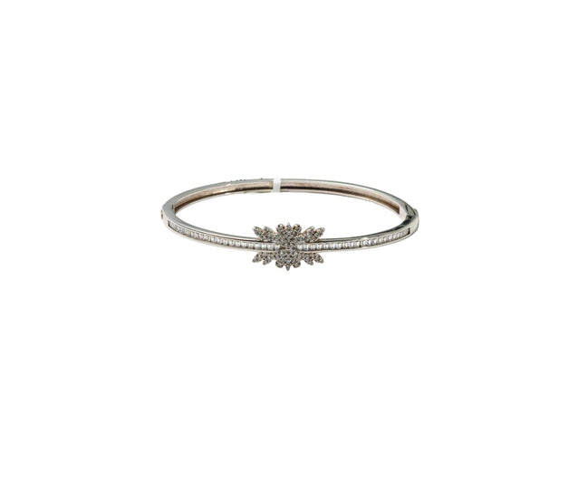 Silver Stellar Bloom Ladies Kada