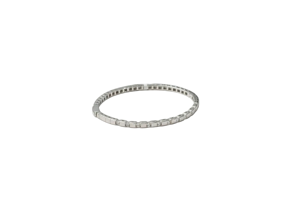 Silver Crystal Grid Ladies Kada