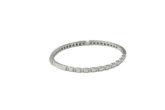 Silver Crystal Grid Ladies Kada