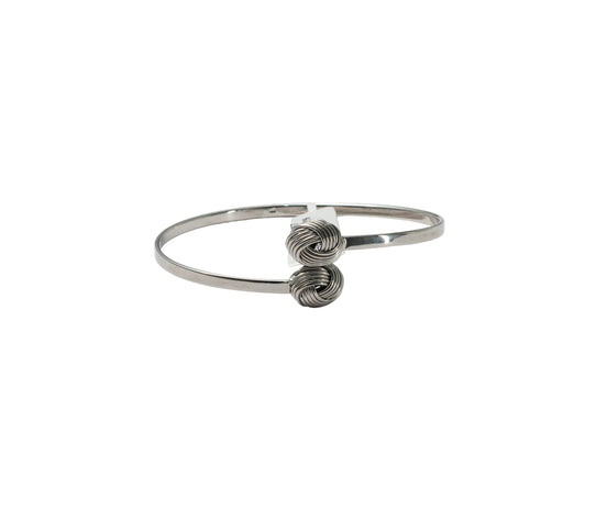 Silver Twin Knot Ladies Kada