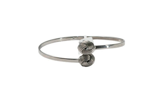 Silver Twin Knot Ladies Kada
