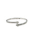 Silver Twin Leaf Spark Ladies Kada