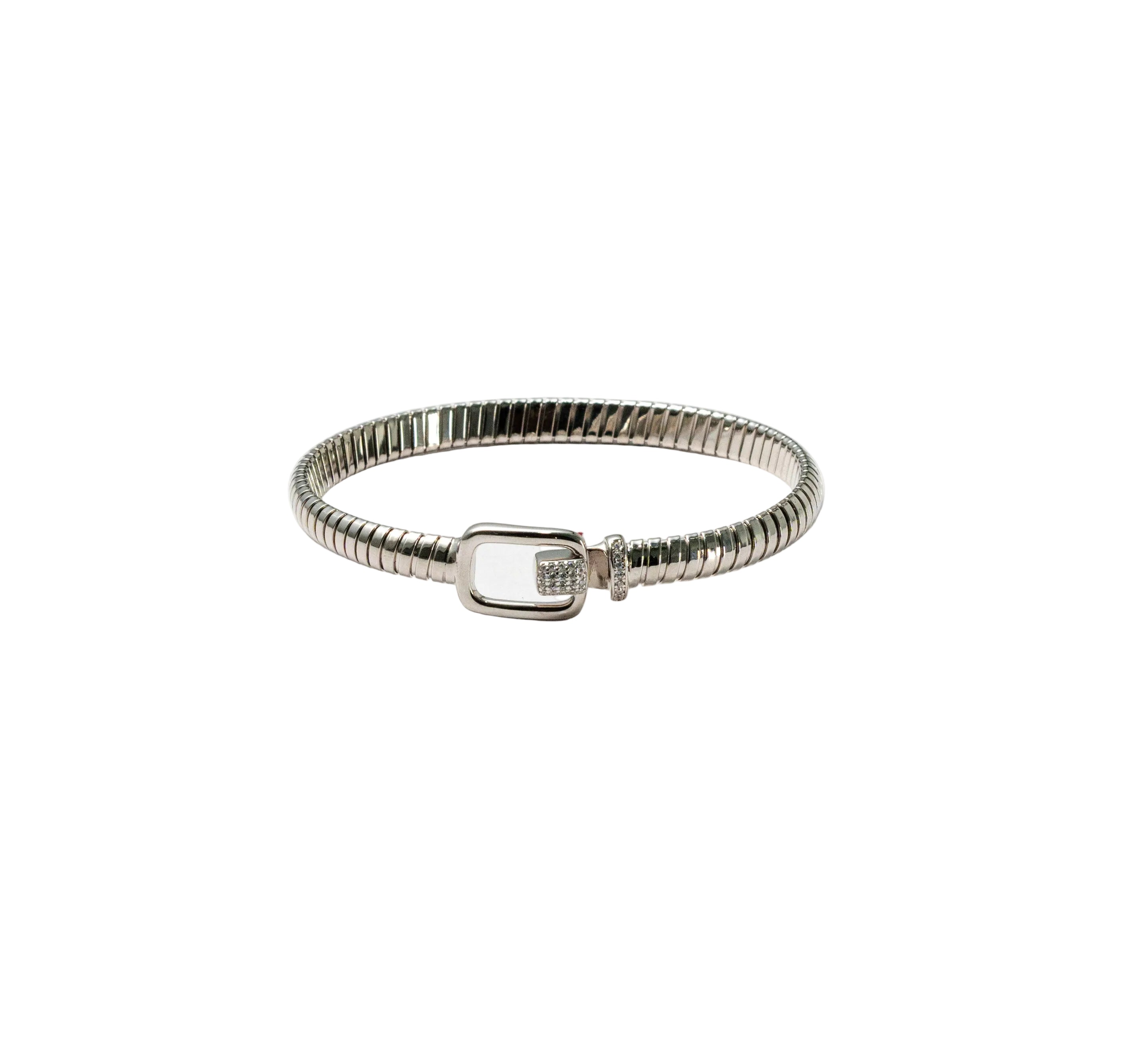 Silver Urban Lock Ladies Kada
