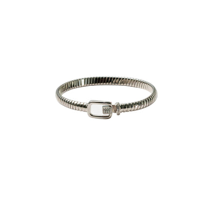 Silver Urban Lock Ladies Kada