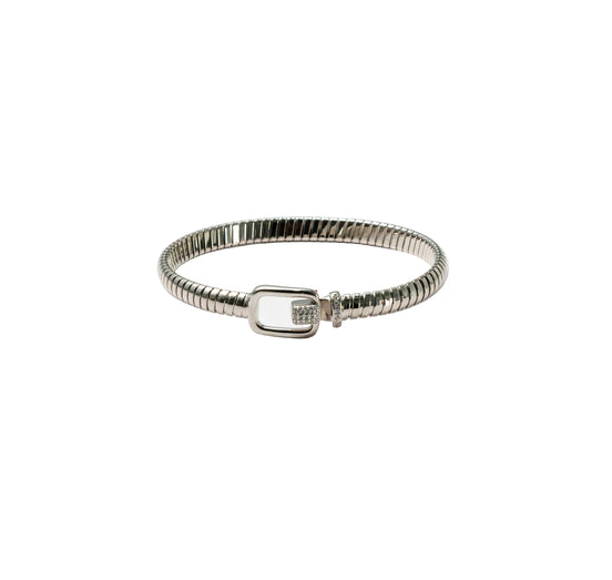 Silver Urban Lock Ladies Kada