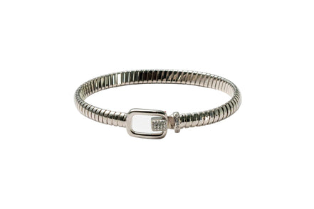 Silver Urban Lock Ladies Kada