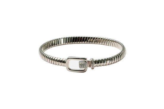 Silver Urban Lock Ladies Kada
