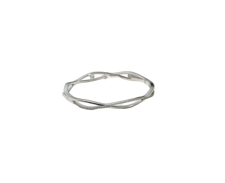 Silver Wave Twist Ladies Kada