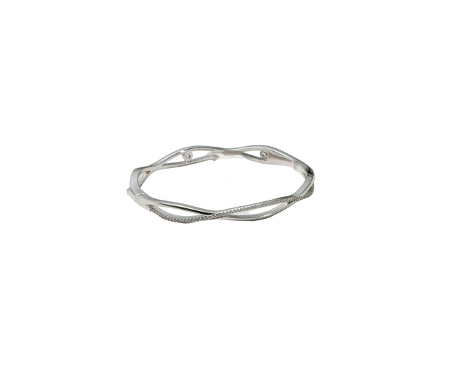Silver Wave Twist Ladies Kada