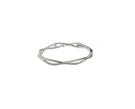 Silver Wave Twist Ladies Kada