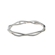 Silver Wave Twist Ladies Kada