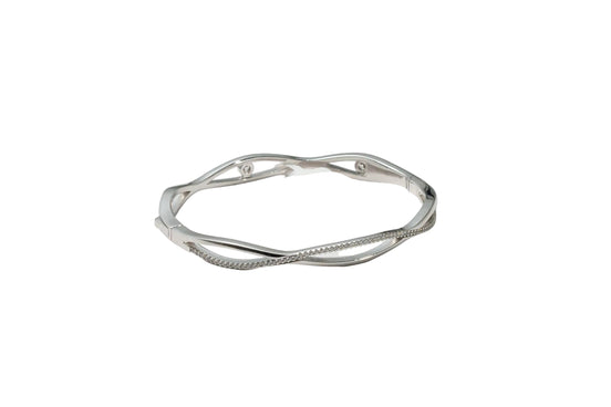 Silver Wave Twist Ladies Kada