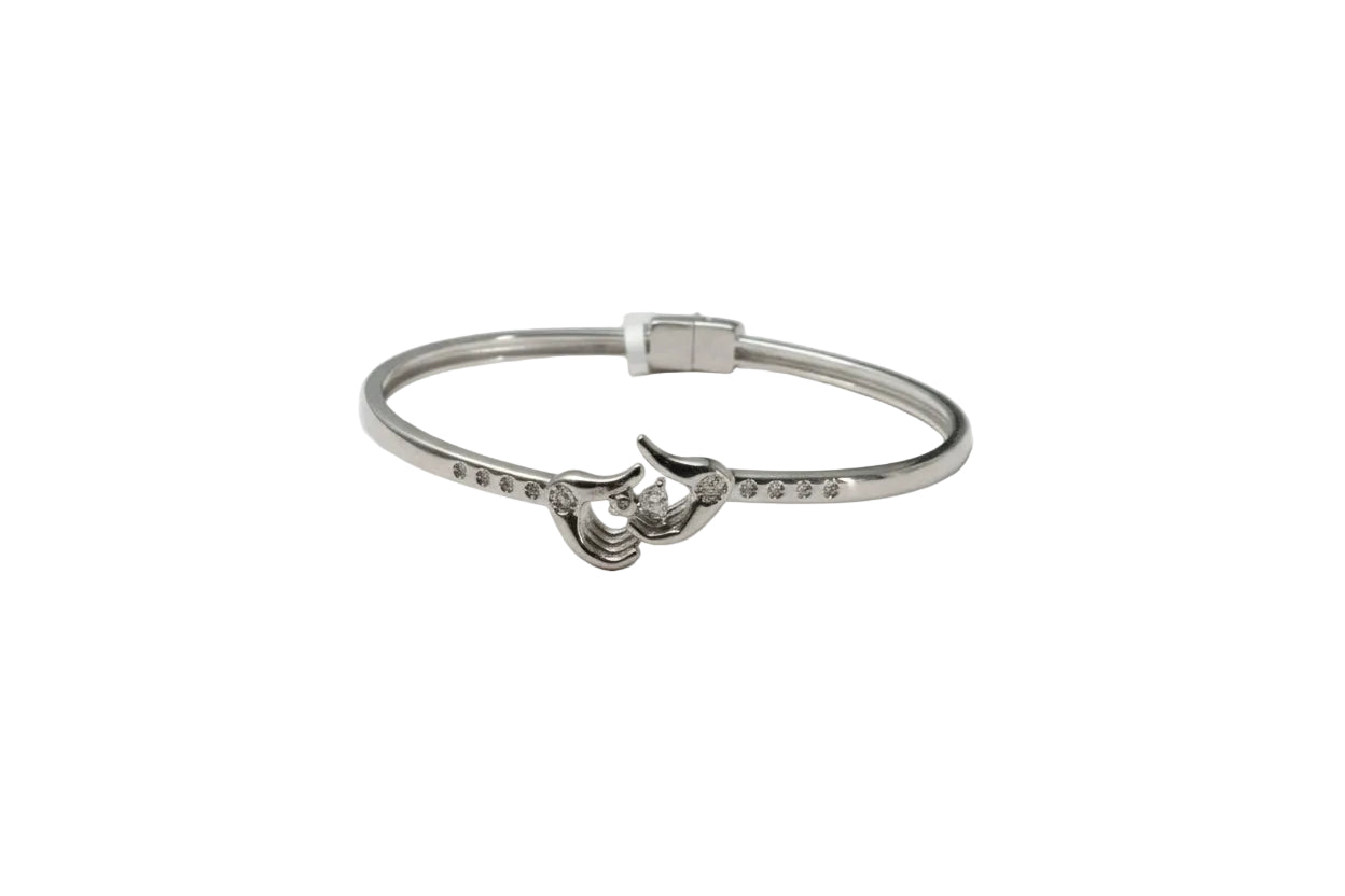 Silver Eternal Embrace Ladies Kada