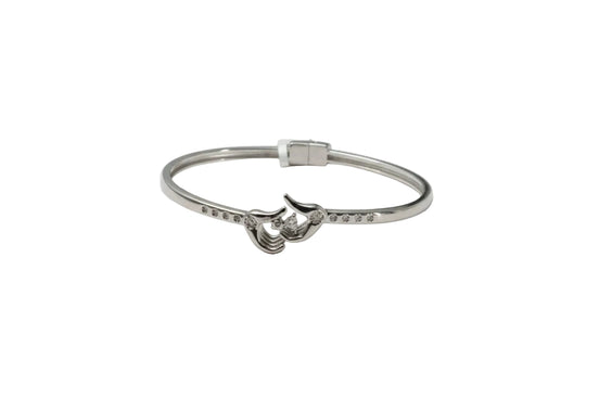 Silver Eternal Embrace Ladies Kada