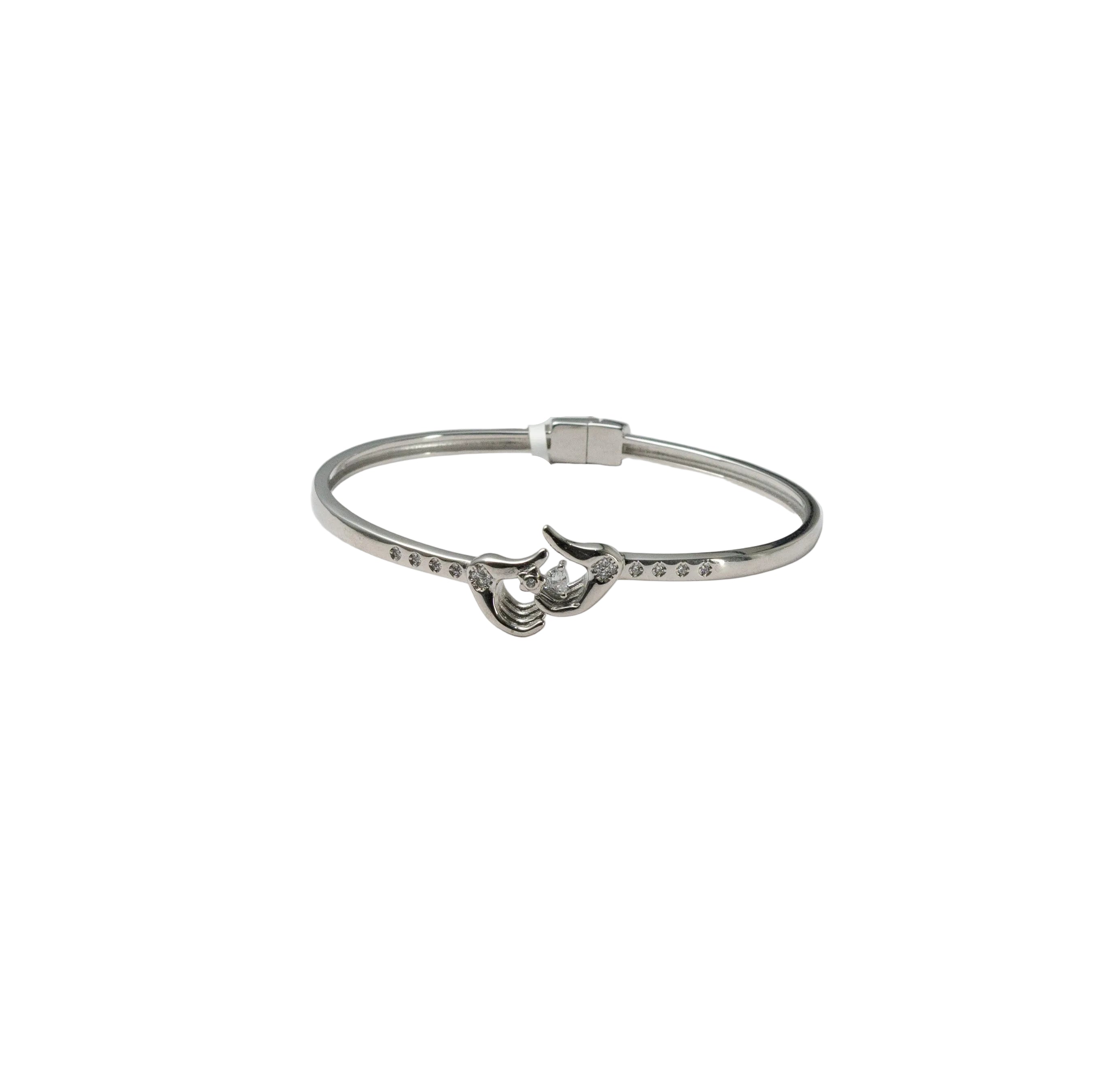 Silver Eternal Embrace Ladies Kada