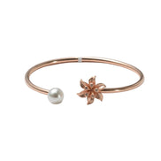 Silver Rosé Pearl Blossom Ladies Kada