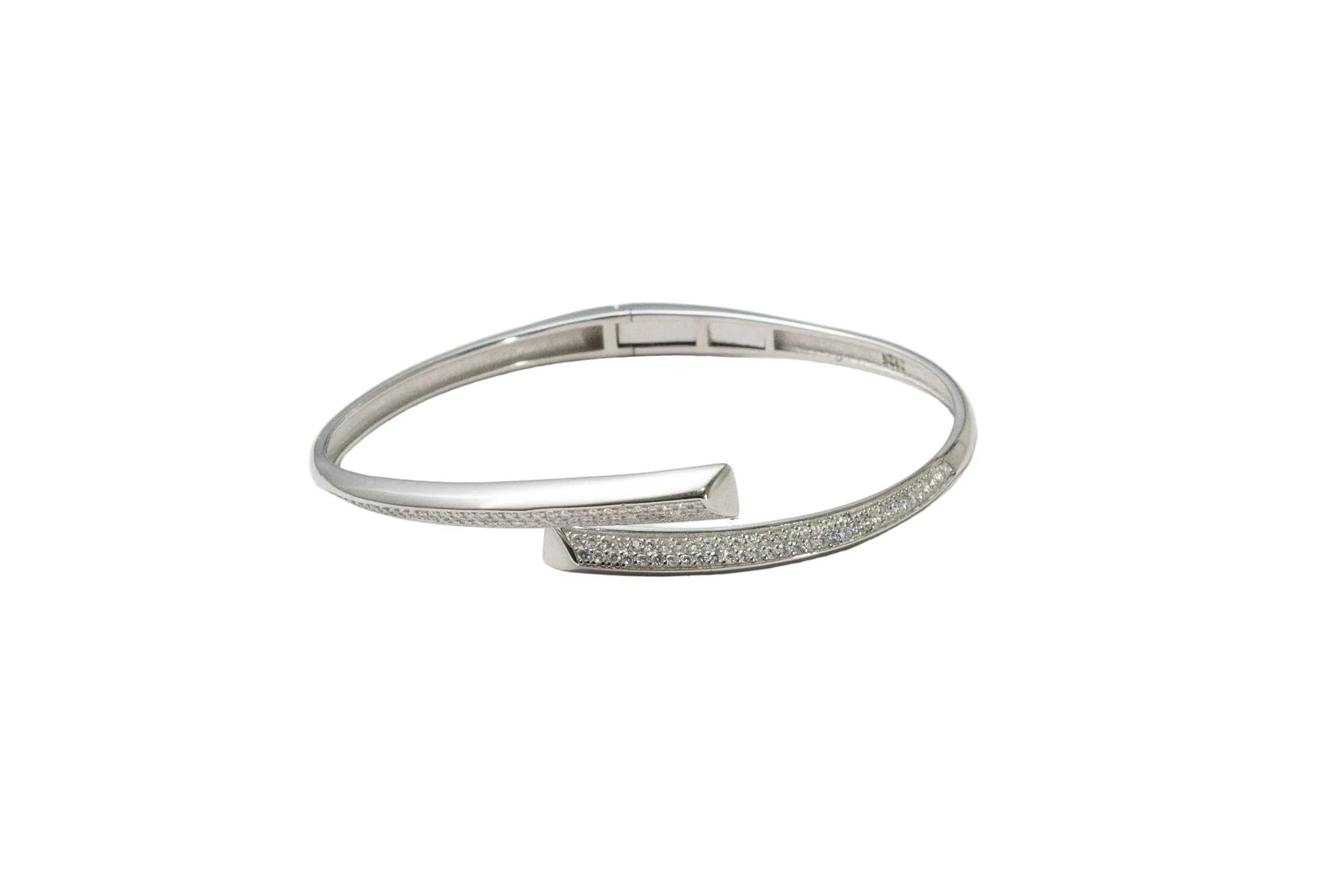 Silver Grace Curve Ladies Kada