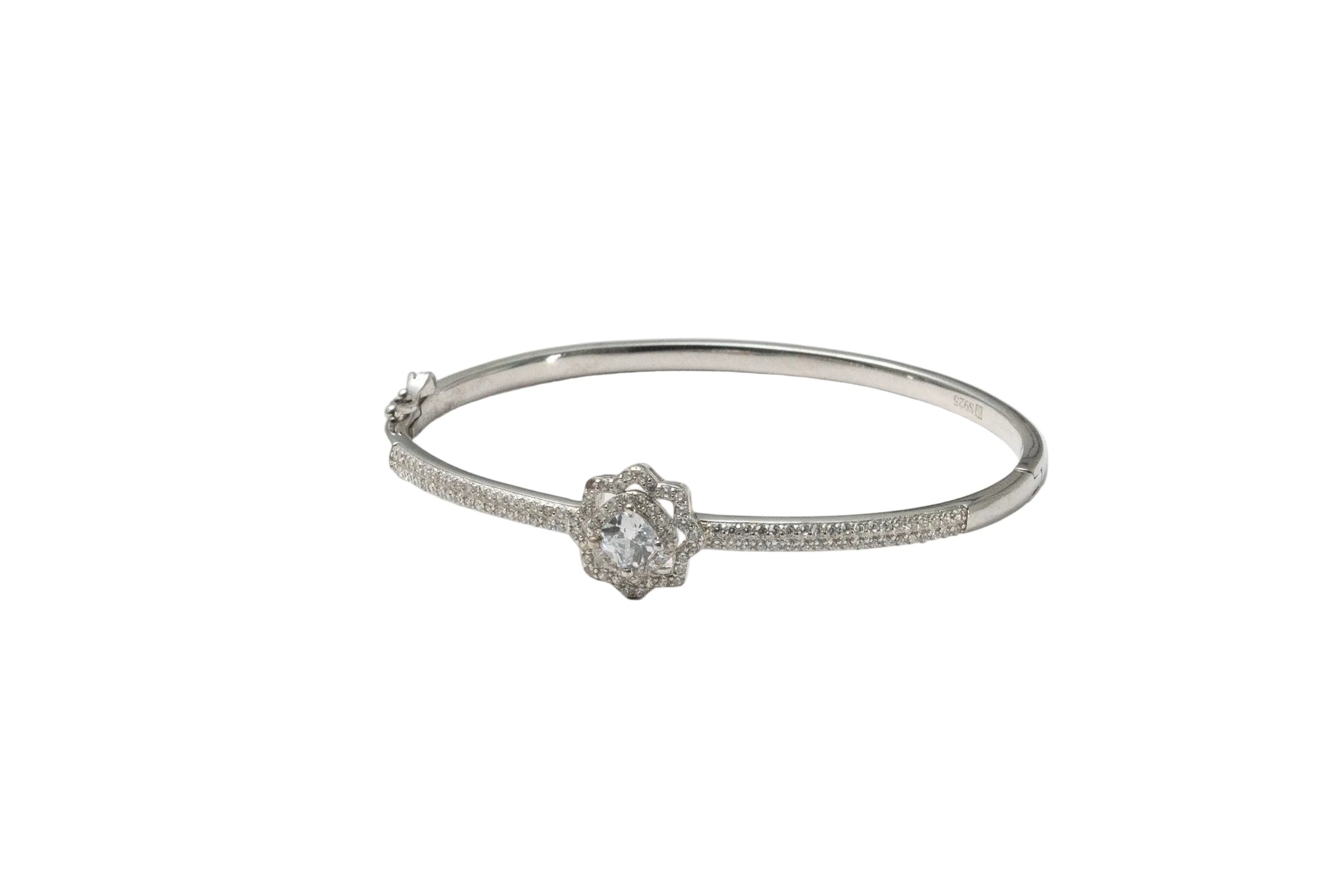 Silver Celeste Bloom Ladies Kada